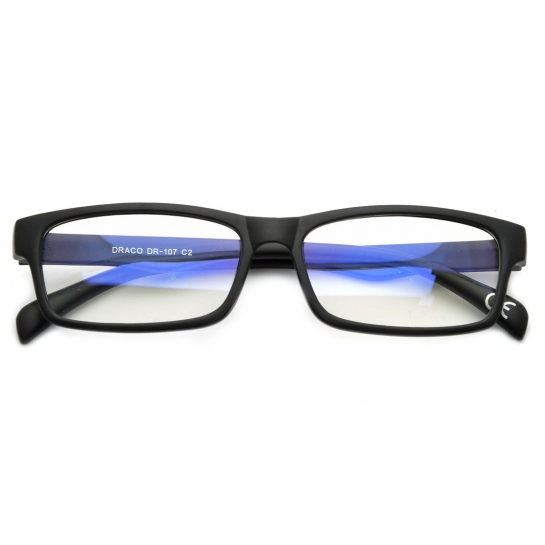 Okulary z filtrem Antyrefleksyjne zerówki Nerdy prostokątne DR-107-C2